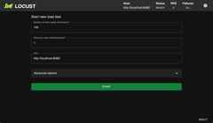 Image of the Locust interface showing the startup screen